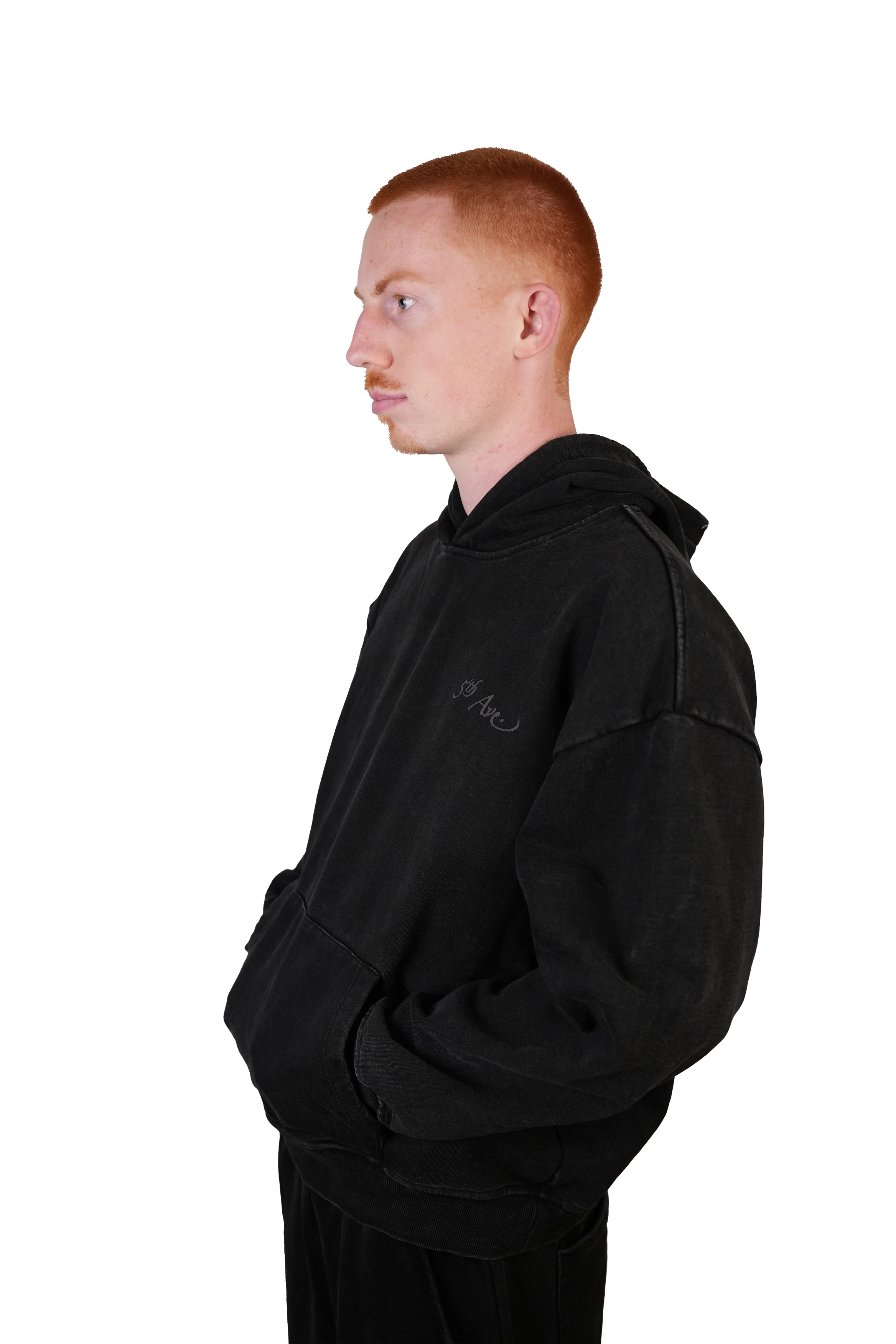 Acid Wash Hoodie [Black]